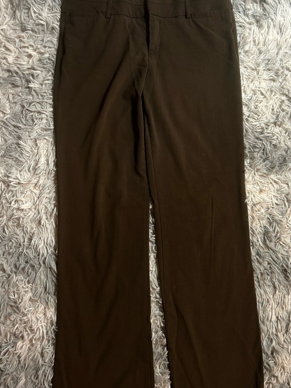 AB Studio Straight-Leg Pants in Dark Brown